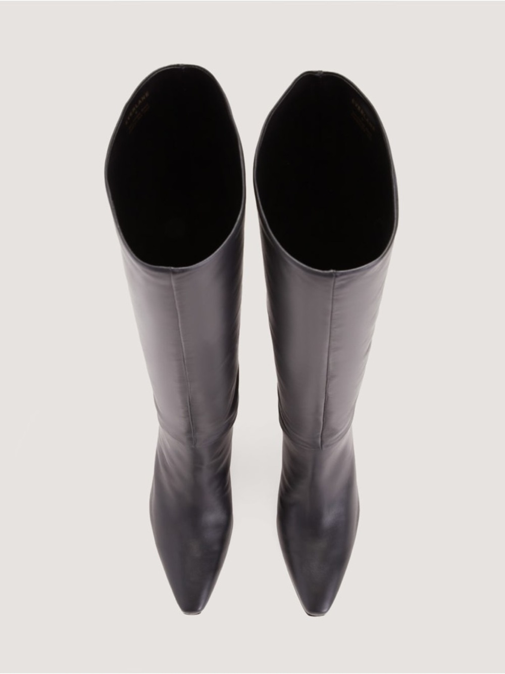 Everlane The Banana Boot Black Napa Leather Knee High Heeled Pointed Toe 7 NWB - Picture 3 of 15